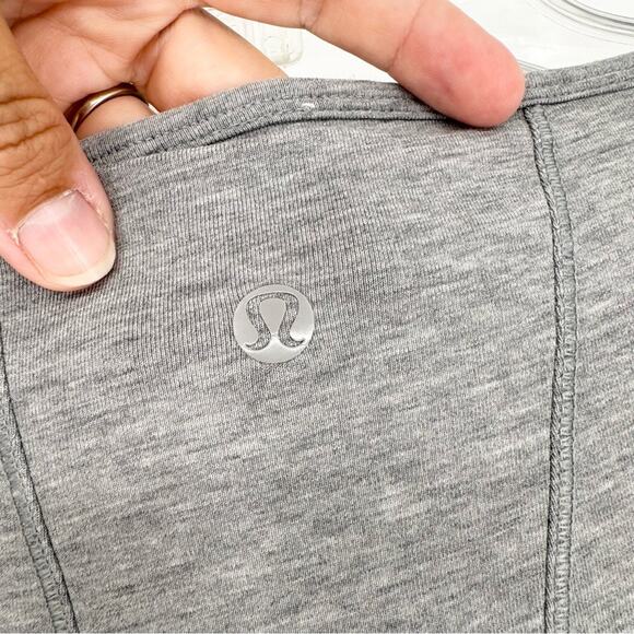 Lululemon Between The Lines Long Sleeve Heathered Grey/Desert Snake Deep Coal 4 - Picture 12 of 12